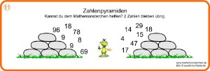 Mathemonsterchen - Zahlenpyramiden
